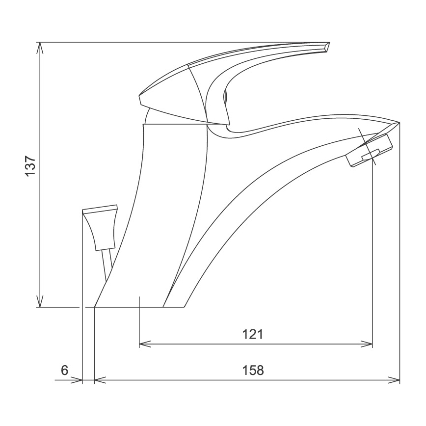 Novaservis - Umývadlová batéria METALIA biela