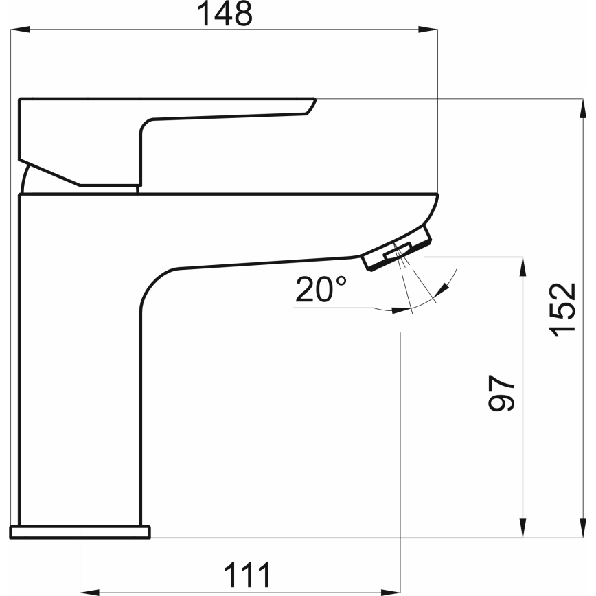 Novaservis - Umývadlová batéria METALIA ECO 15,2 cm lesklý chróm