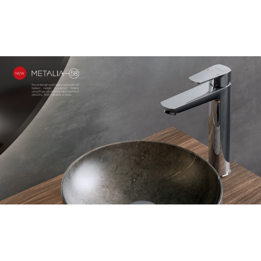 Novaservis - Umývadlová batéria METALIA ECO 25,7 cm lesklý chróm