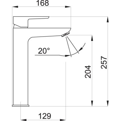 Novaservis - Umývadlová batéria METALIA ECO 25,7 cm lesklý chróm