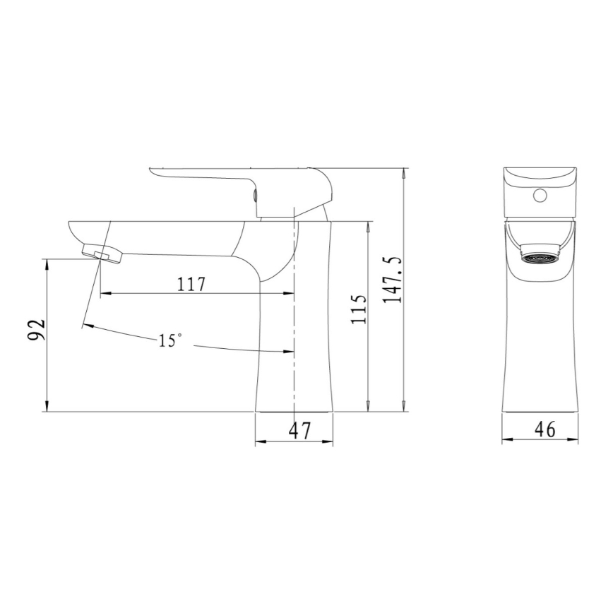 Novaservis - Umývadlová batéria NOBLESS TINA biela