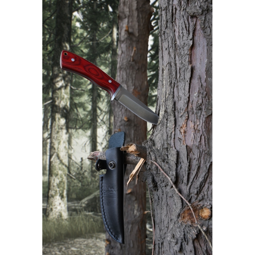 Nôž s koženým púzdrom 21 cm