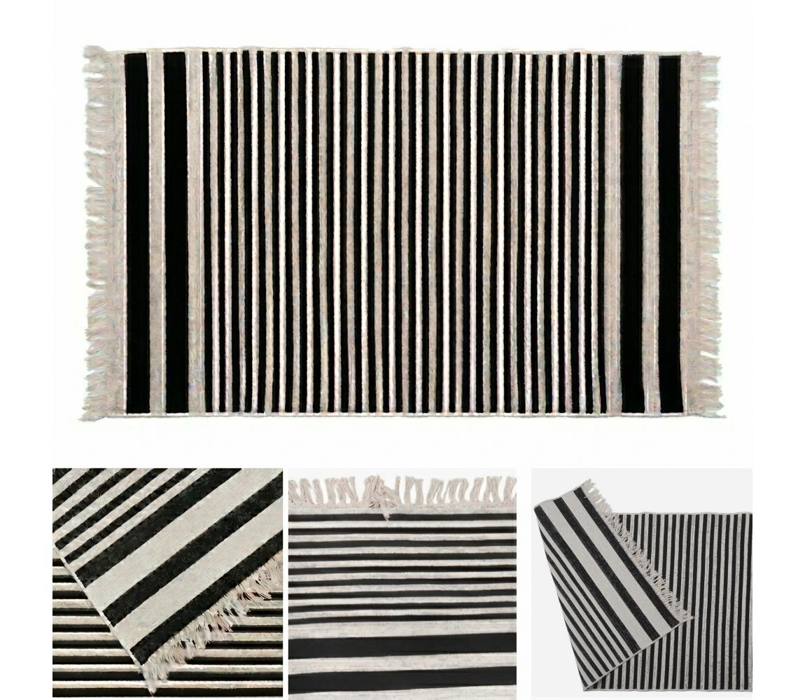 Multidecor Obojstranný koberec KILIM GOLD 60x120 cm čierna/biela 505969