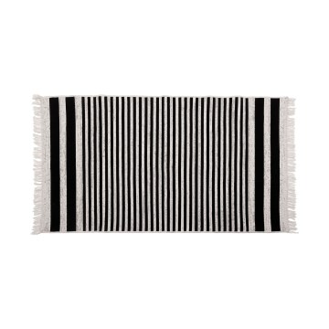 Obojstranný koberec KILIM GOLD 80x150 cm čierna/biela