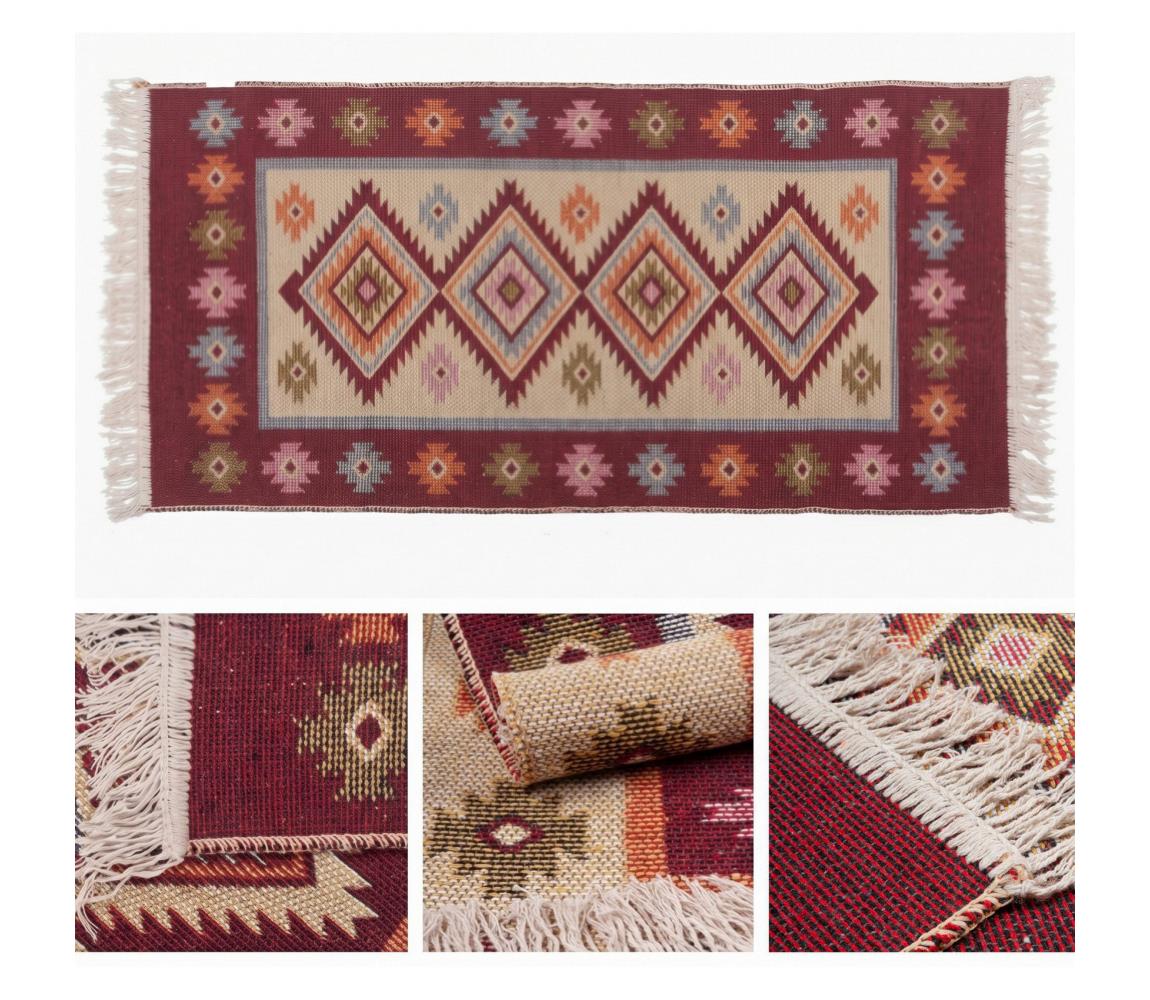 Multidecor Obojstranný orientálny koberec KILIM 80x150 cm červená/béžová 504080
