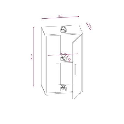 Obývacia stena BRICK biela/čierna