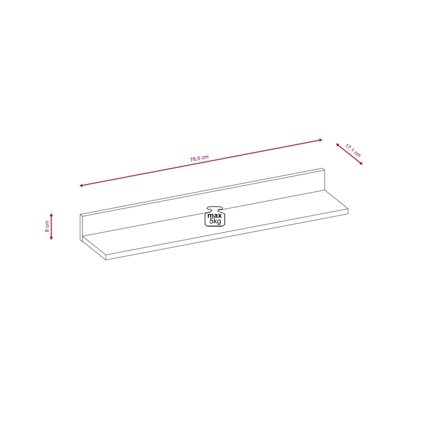 Obývacia stena BRICK dub sonoma/biela