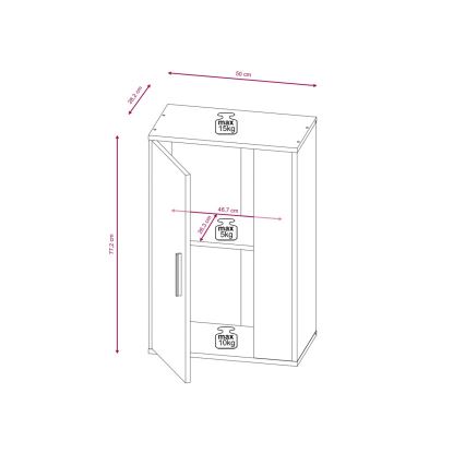 Obývacia stena BRICK dub sonoma/biela
