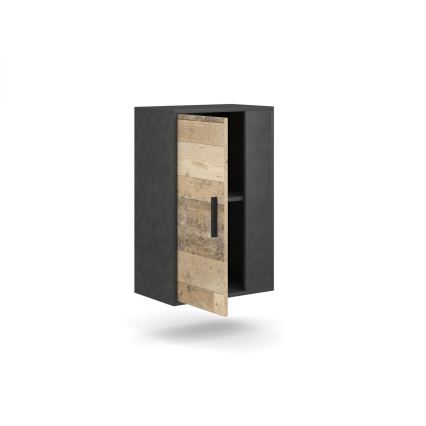 Obývacia stena BRICK hnedá/čierna