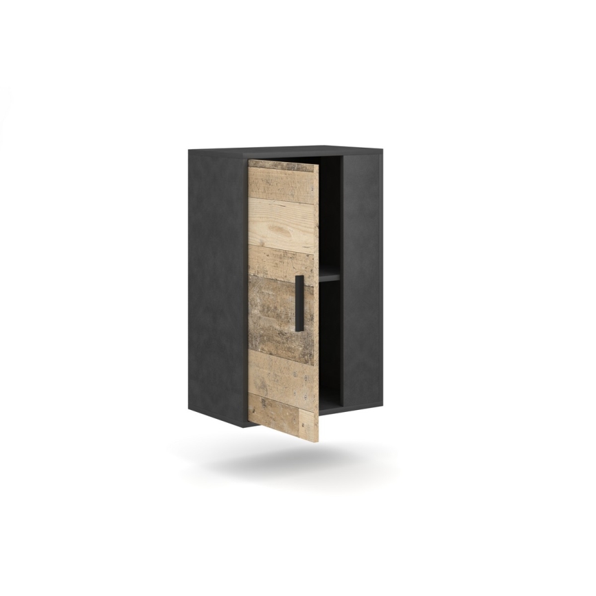 Obývacia stena BRICK hnedá/čierna