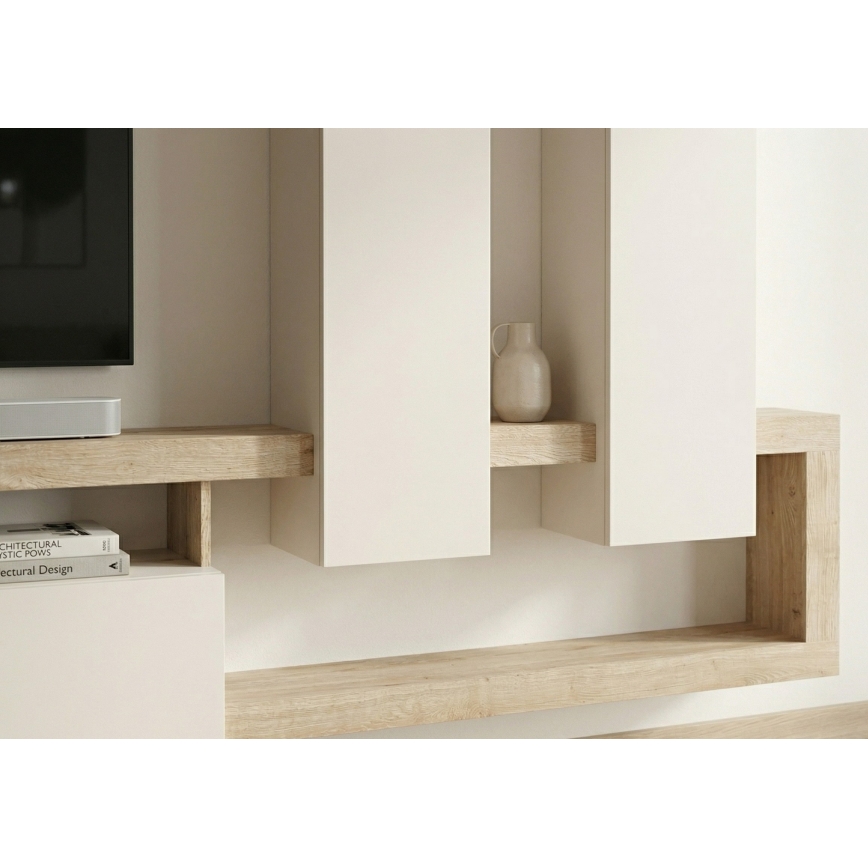 Obývacia stena LENOR kašmír/hnedá