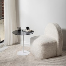 Odkladací stolík CHILL 50x50 cm biela/čierna