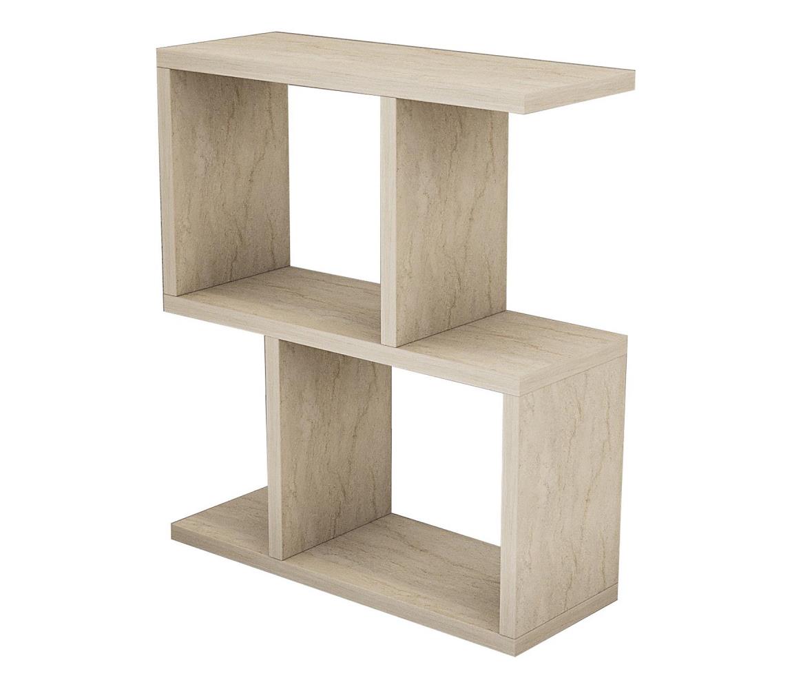 Odkladací stolík CROS 45x17 cm mramorový dekor/béžová 835PUQ6356