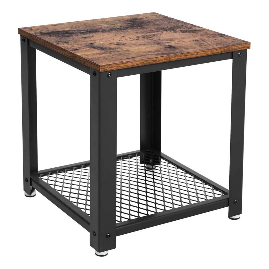 Odkladací stolík ELDUR hnedá/čierna