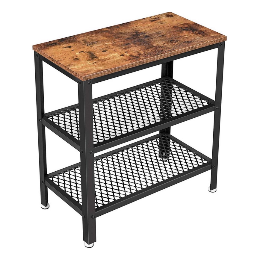 Odkladací stolík ELDUR hnedý/čierny