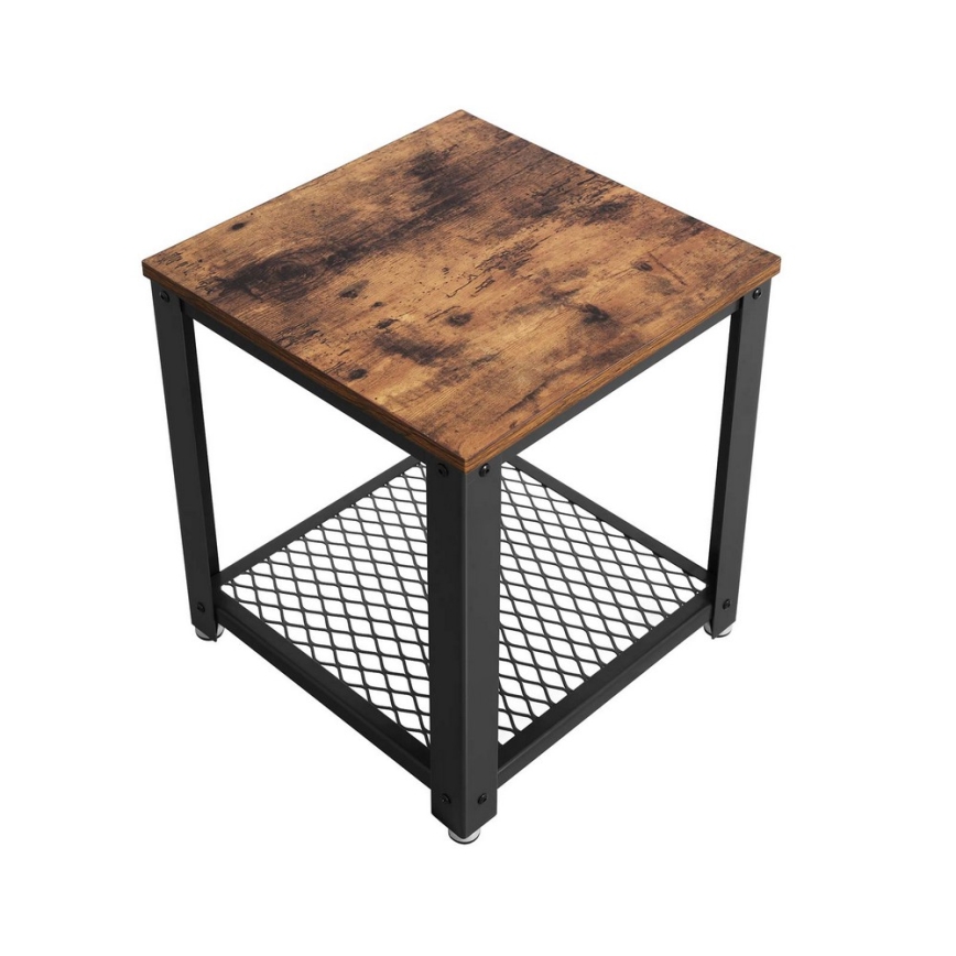 Odkladací stolík ELDUR hnedý/čierny