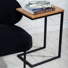 Odkladací stolík HELPER 57x40 cm čierna/hnedá