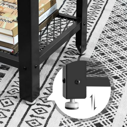 Odkladací stolík LUVOR hnedá/čierna