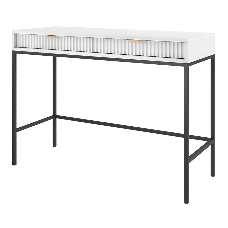 Odkladací stolík NOVA 77x104 cm biela/čierna