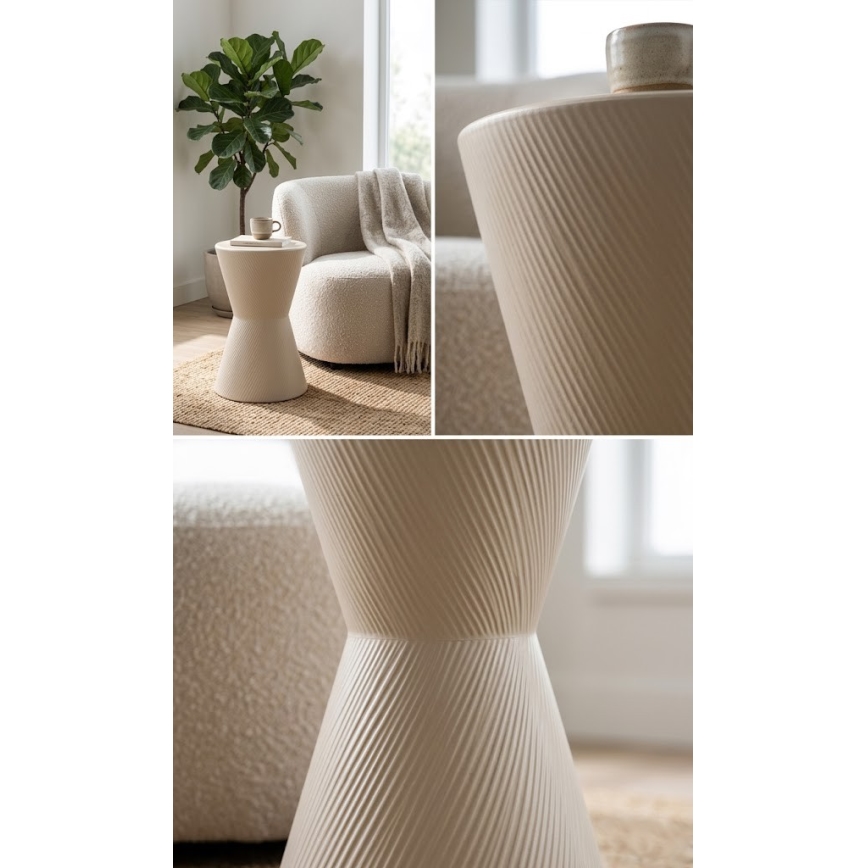 Odkladací stolík PETIT pr. 29 cm krémový