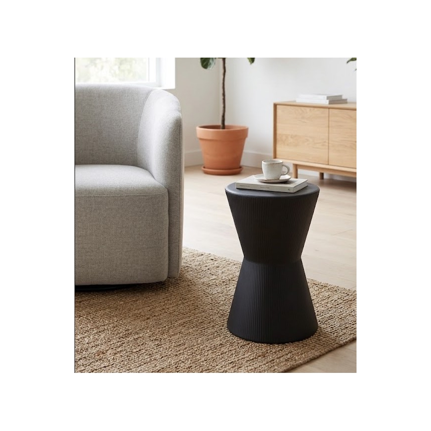 Odkladací stolík PETIT, priemer 29 cm, čierny