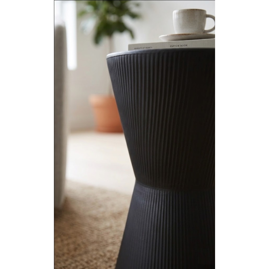 Odkladací stolík PETIT, priemer 29 cm, čierny