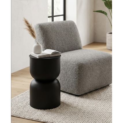 Odkladací stolík PETIT, priemer 31 cm, čierny
