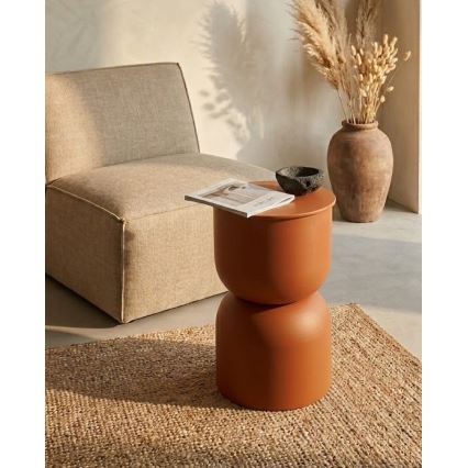 Odkladací stolík PETIT, priemer 31 cm, oranžový