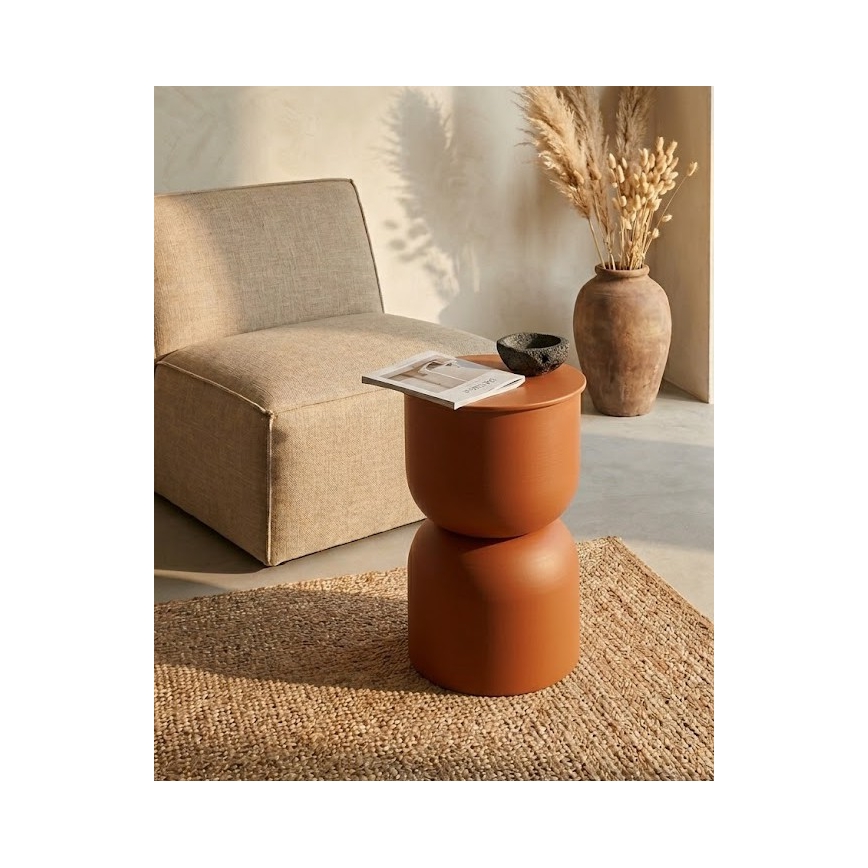 Odkladací stolík PETIT, priemer 31 cm, oranžový