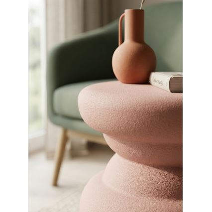Odkladací stolík PETIT, priemer 31 cm, ružový