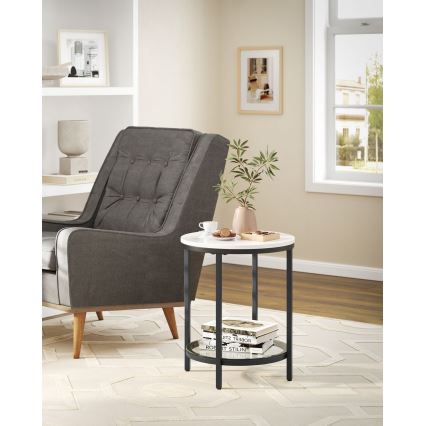 Odkladací stolík SID čierna/biela