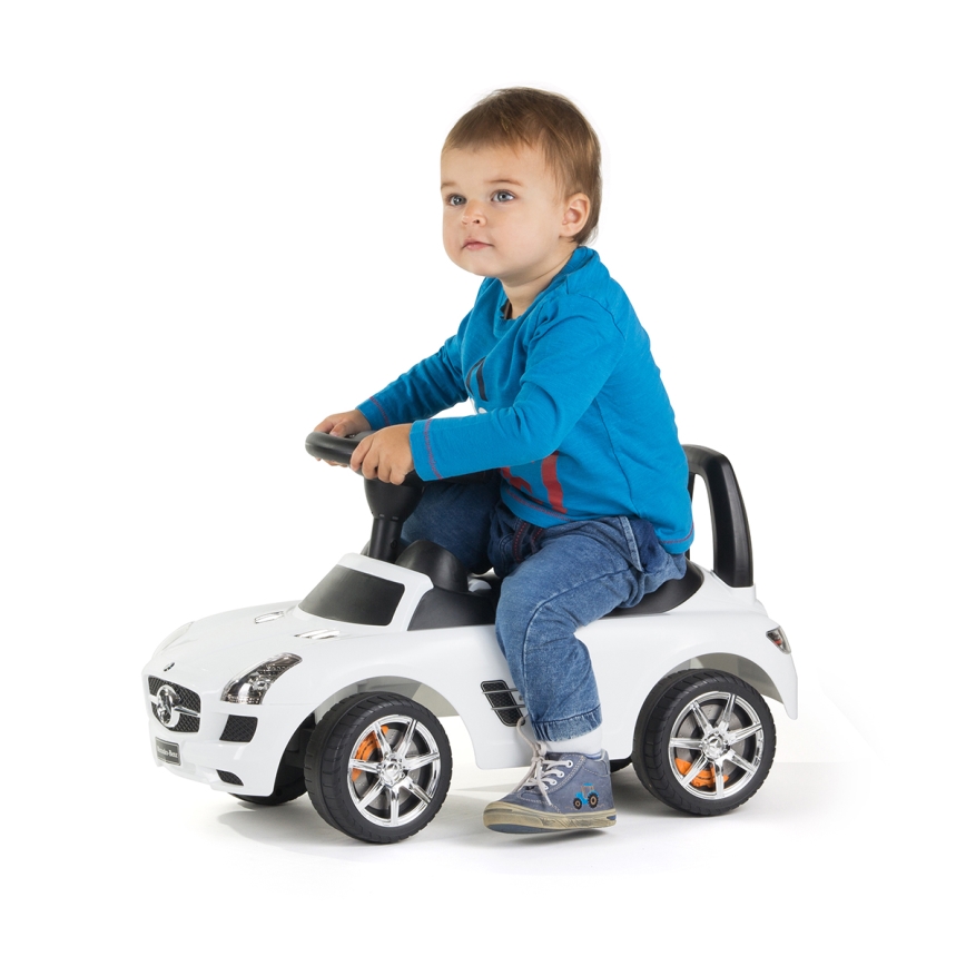 Odrážadlo Mercedes 2xAA biela/čierna