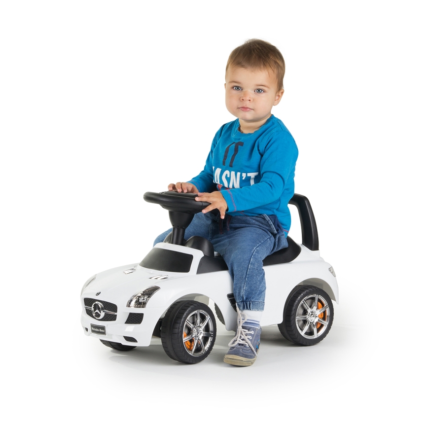Odrážadlo Mercedes 2xAA biela/čierna