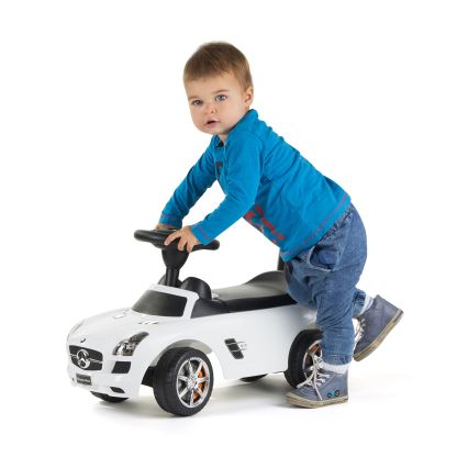 Odrážadlo Mercedes 2xAA biela/čierna