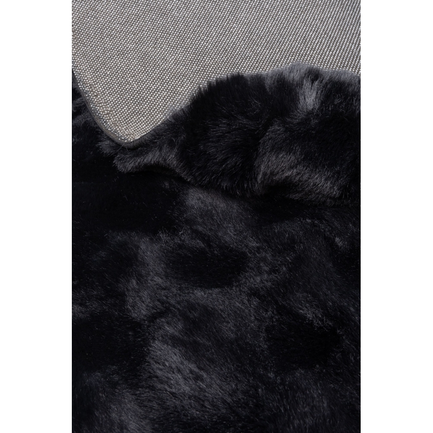 Okrúhly koberec RABBIT BUBBLE 160 cm čierny