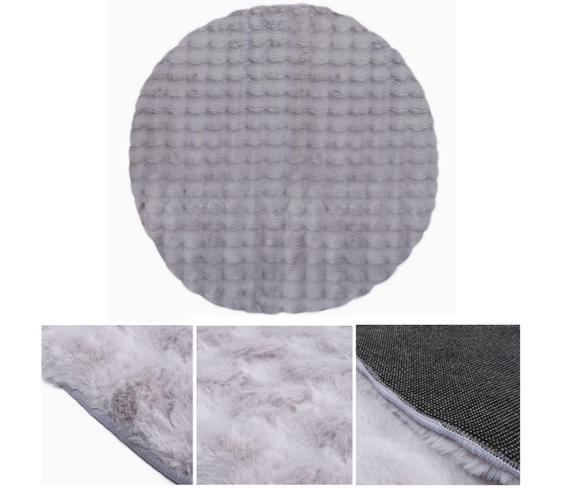 Multidecor Okrúhly koberec RABBIT BUBBLE 160 cm sivý 508039