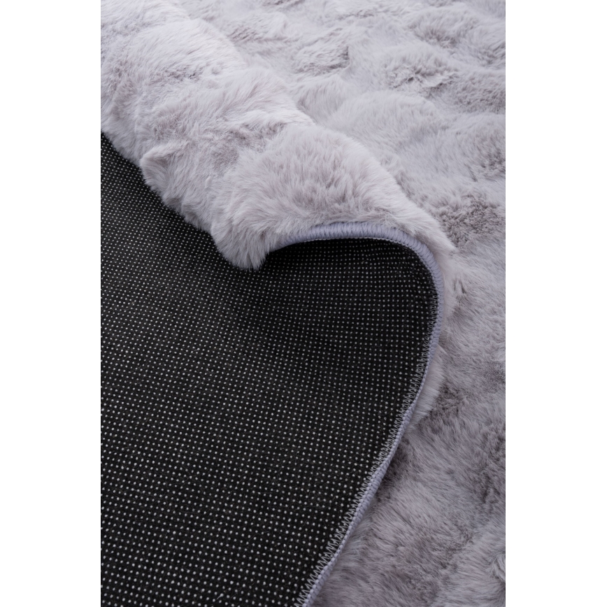 Okrúhly koberec RABBIT BUBBLE 160 cm sivý
