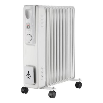 Olejový radiátor s 11 rebrami, výkon 1000/1500/2500 W, 230 V
