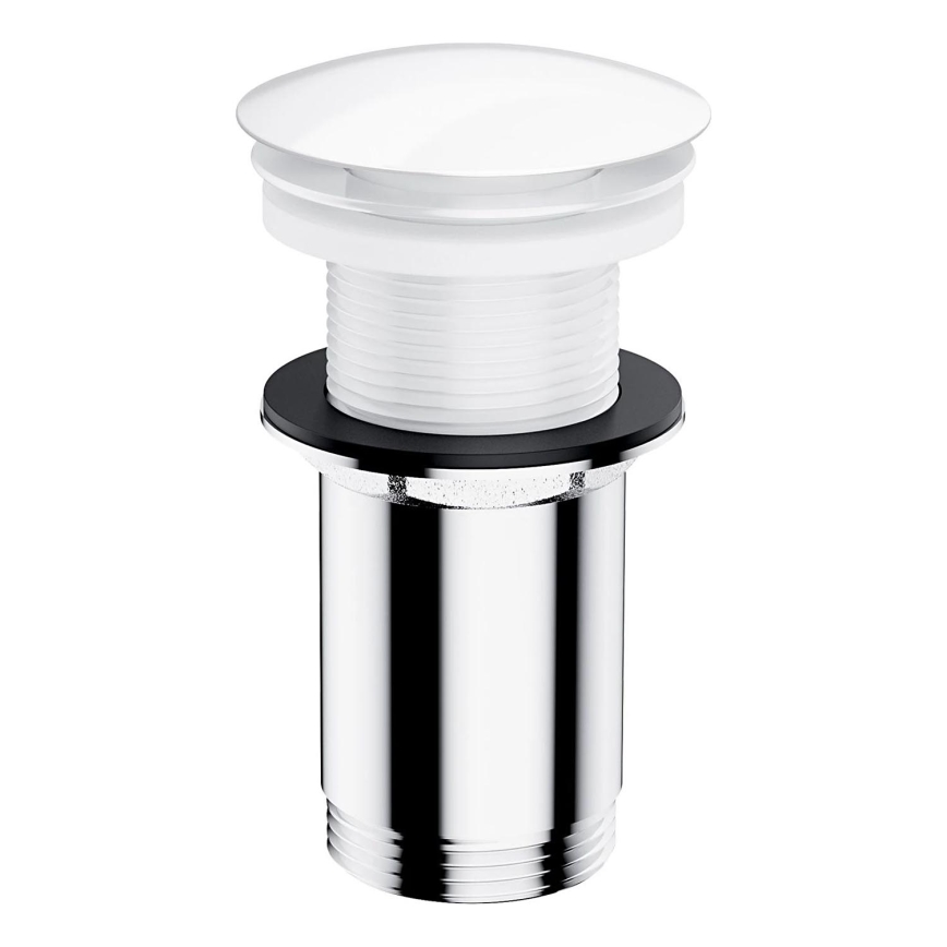 OMNIRES A716BP - Umývadlový výpust CLICK-CLACK pr. 6,6 cm lesklá biela