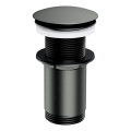 OMNIRES A716GR - Umývadlový výpust CLICK-CLACK pr. 6,6 cm kefovaný grafit