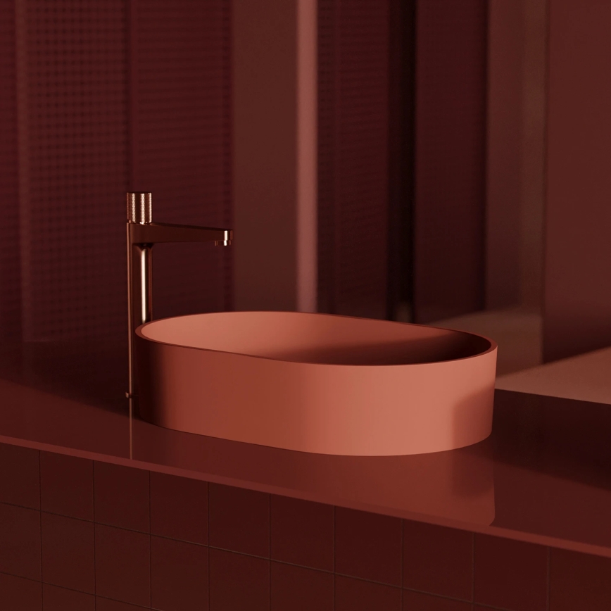 OMNIRES CT8012CPB - Umývadlová batéria CONTOUR 31,2 cm kartáčovaná meď