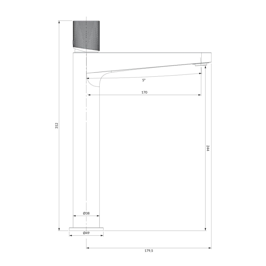 OMNIRES CT8012CR - Umývadlová batéria CONTOUR 31,2 cm lesklý chróm