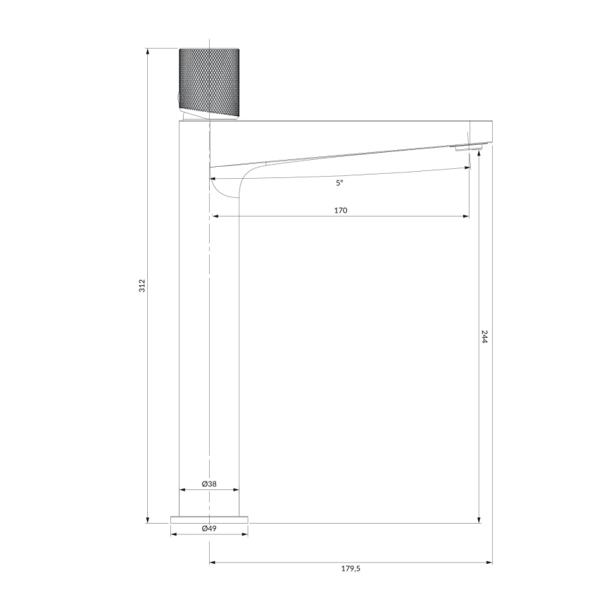 OMNIRES CT8012GLB - Umývadlová batéria CONTOUR 31,2 cm leštená zlatá