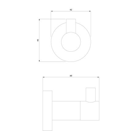 OMNIRES MP60110BL - Nástenný háčik MODERN PROJECT matná čierna