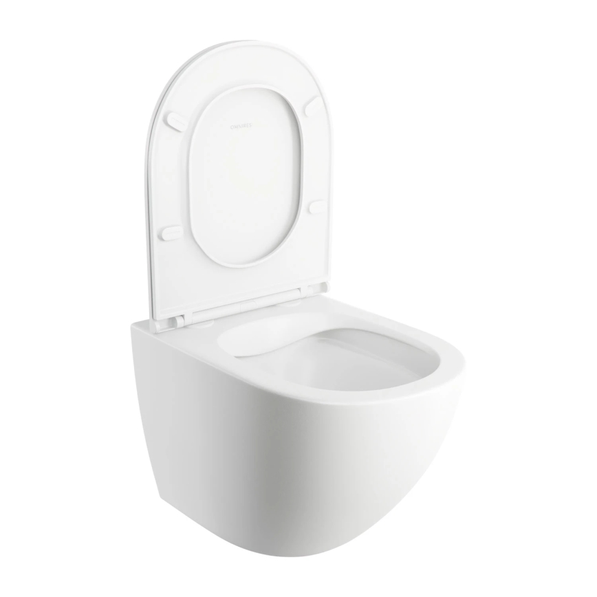 OMNIRES OTTAWAMWBM - Závesné WC s doskou SoftClose OTTAWA keramika/matná biela