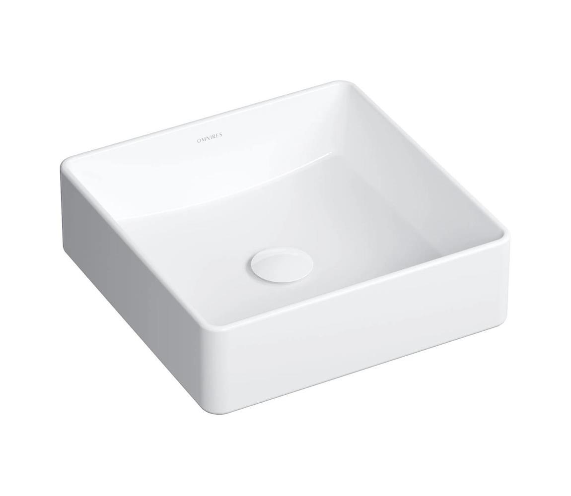 OMNIRES PASADENA360BP - Umývadlo na dosku PASADENA 36x36 cm keramika/lesklá biela PASADENA360BP