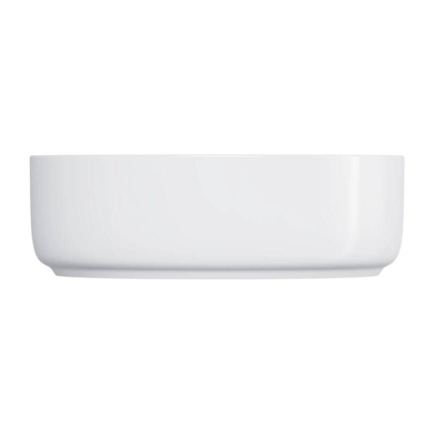 OMNIRES TULSA355BP - Umývadlo na dosku TULSA, priemer 36 cm, keramika/lesklá biela