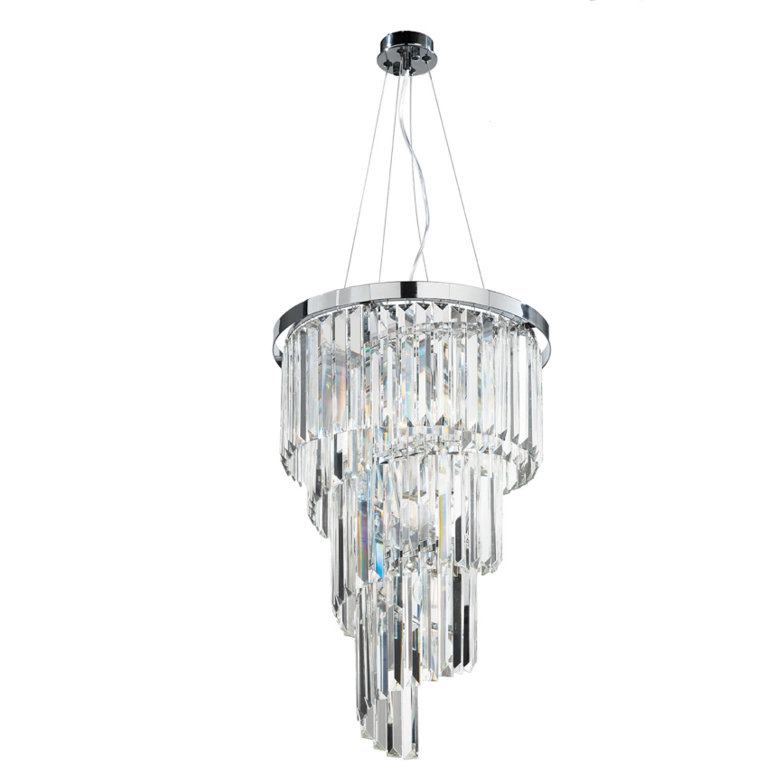 Ondaluce - Krištáľový luster na lanku ALEXANDER 7xE14/10W/230V pr. 40 cm lesklý chróm