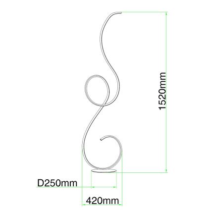 Ondaluce - LED stmievateľná stojaca lampa FLOK LED/44W/230V 152 cm biela