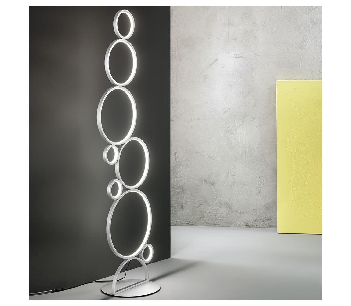 Ondaluce - LED stmievateľná stojaca lampa POIS LED/52W/230V 160 cm strieborná PT.POIS/SILVER